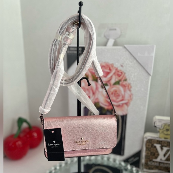 Kate Spade NWT Pink Metallic Crossbody Bag - Picture 3 of 11